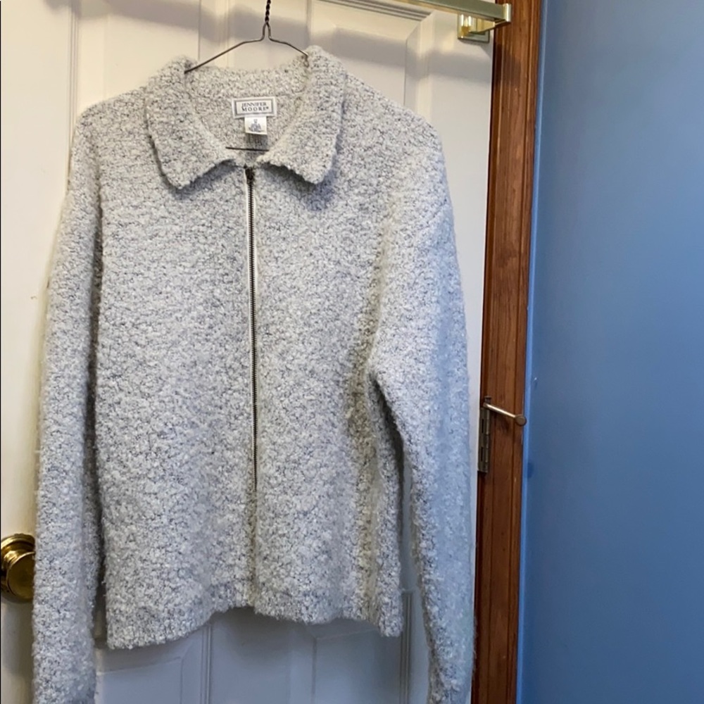 Thin wool and acrylic sweatshirt with hood
